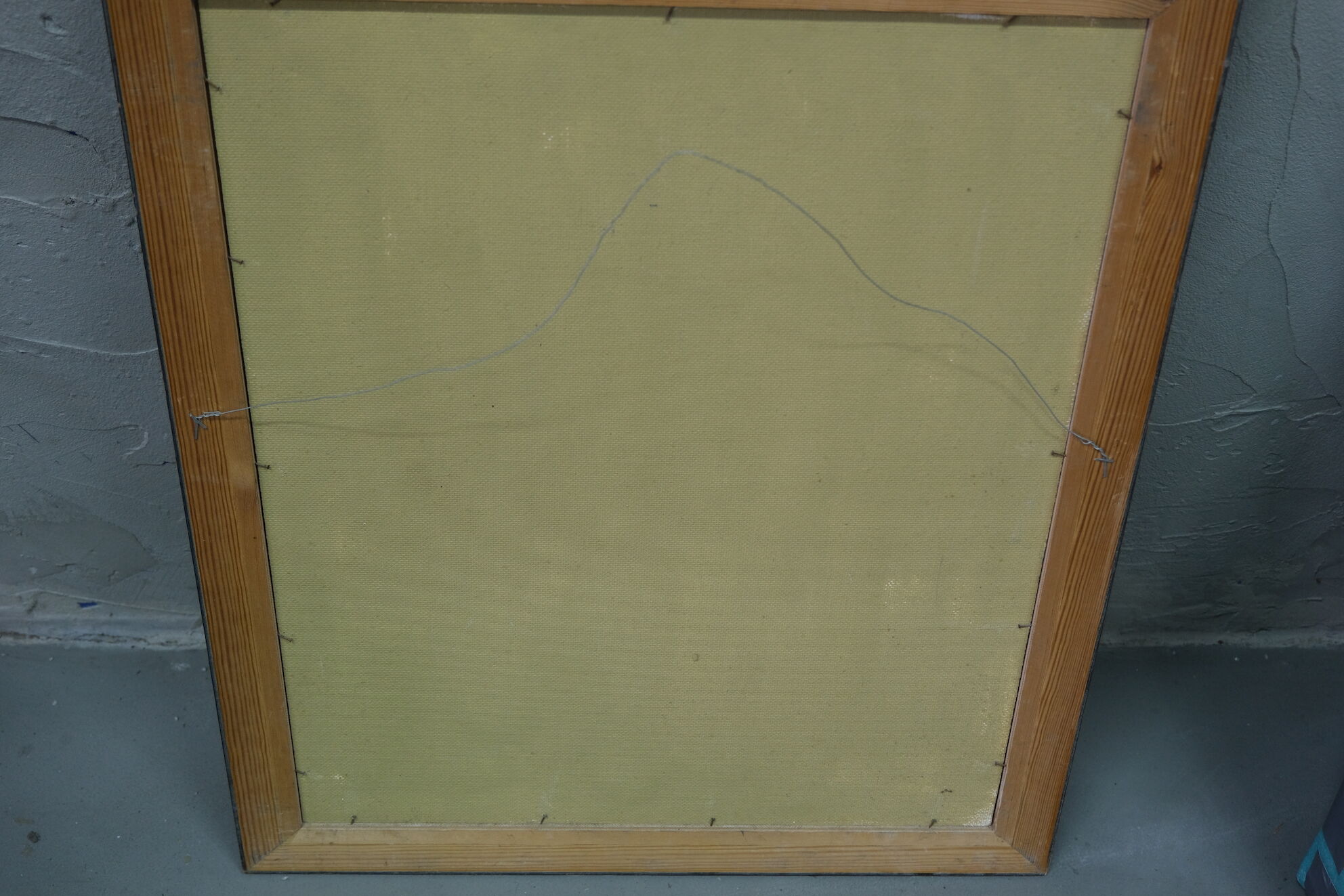 Modernist oil on panel, signed, framed, 1970