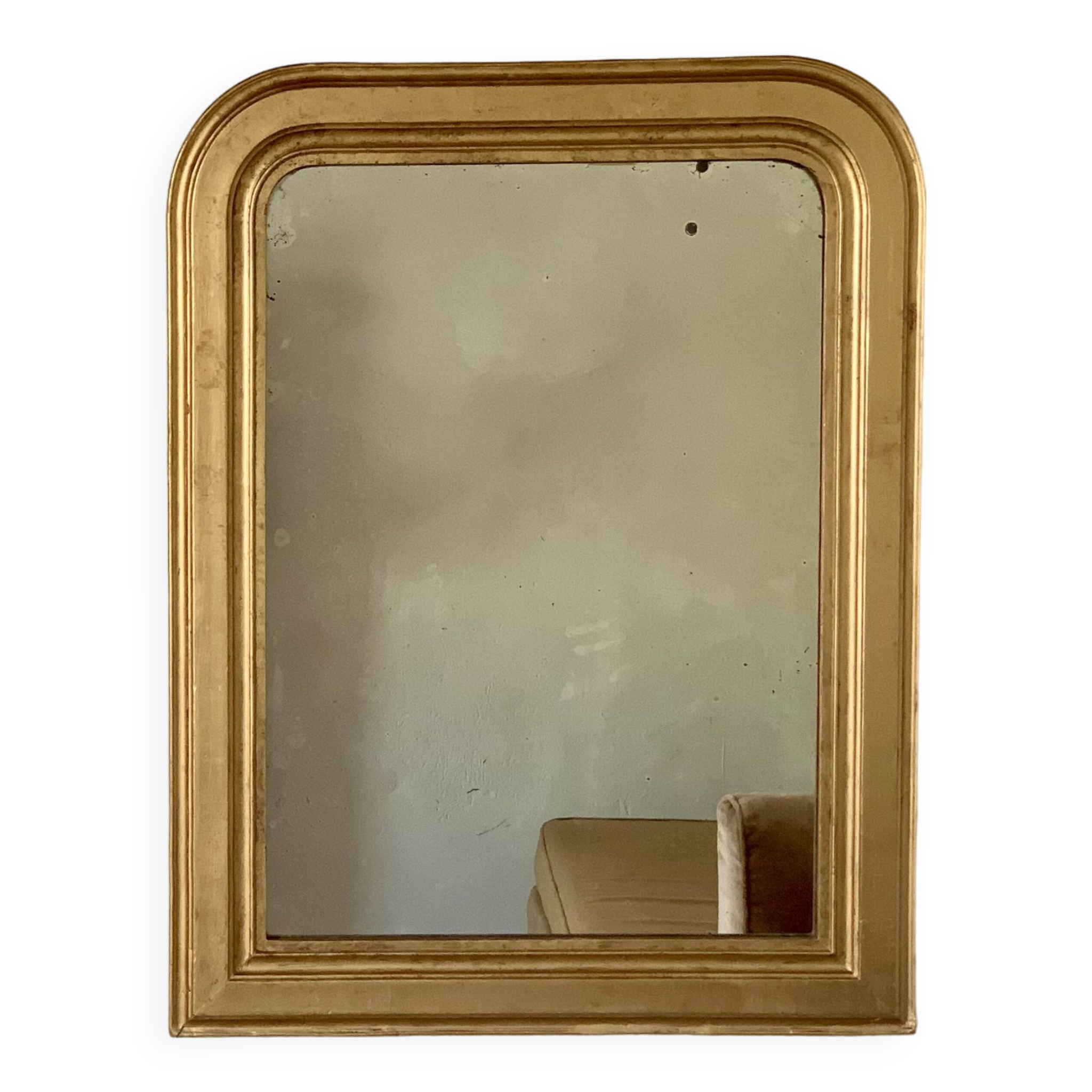 Louis Philippe overmantel fireplace mirror in gold