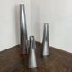 Polished aluminium candle holders, Ehlen Johansson