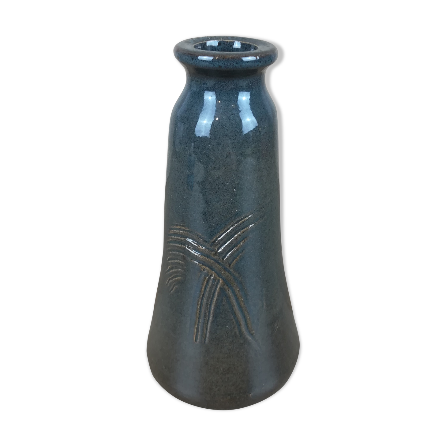 Dark grey ceramic vase
