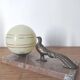 Art deco lamp bird and glass globe