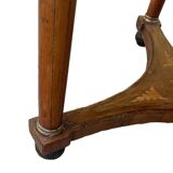 Antique round marquetry Empire table from the early 19th century