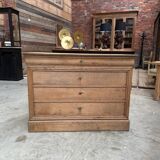 19th century chest of drawers in solid oak