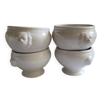 Lion head soup tureens