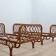 Pair 1960s Franca Helg Bonacina Rattan Malacca Daybeds