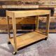 Rolling side table - Guillerme & Chambron - 1980s