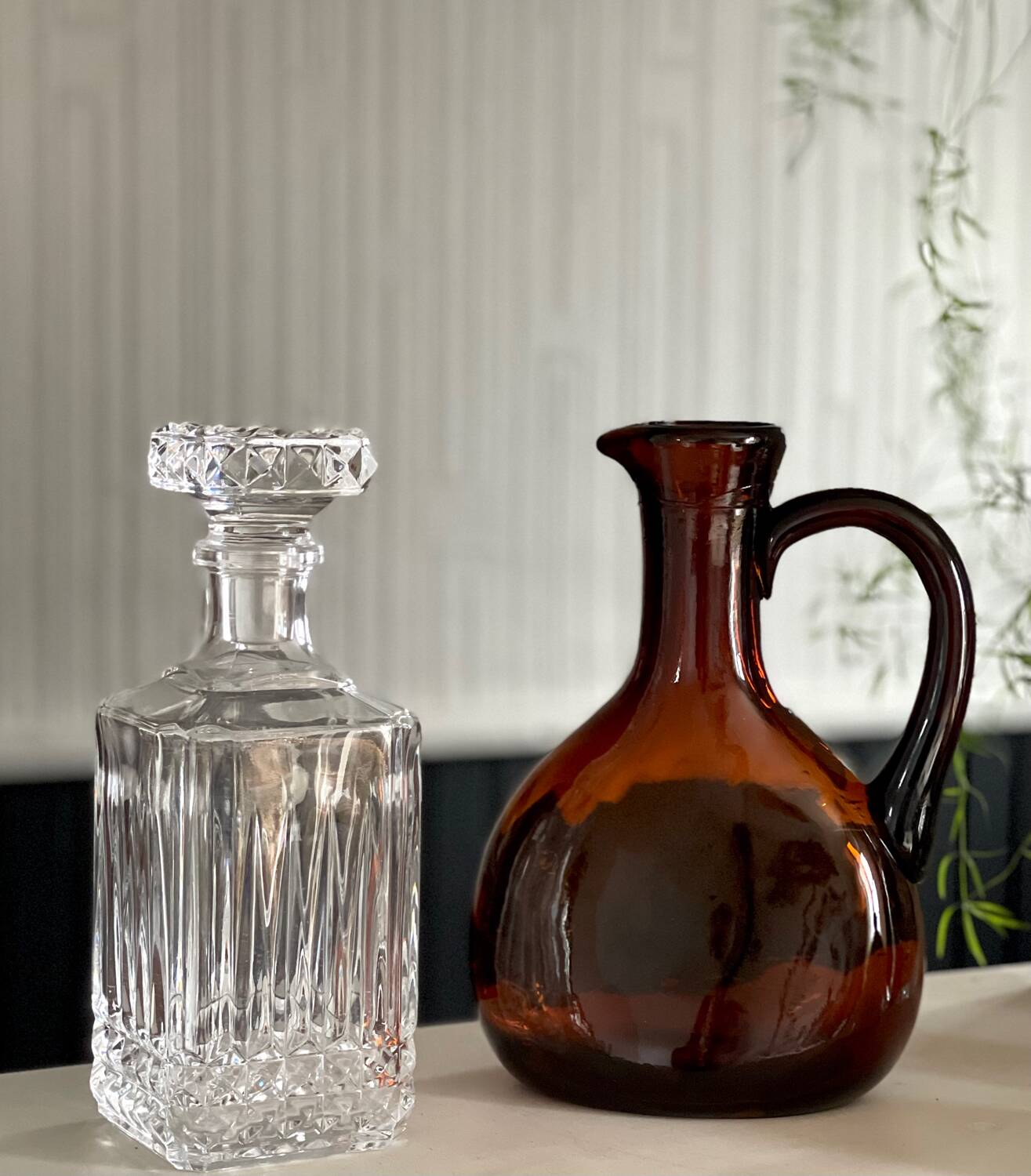 Amber Glass Pitcher