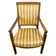 Directoire armchair in gold beech and white tapestry France 19th