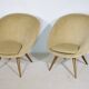 Mid-Century Shell Lounge Chairs in the Style of Jean Royère, Set of 2, 1950