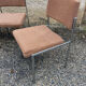 Lot de 4 chaises en métal chromé