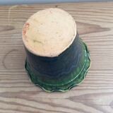 Glazed terracotta flowerpot