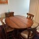Table 6 pieds ouvrante en noyer 19ème