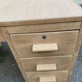 Bureau administratif extensible rénové en chêne du XIXème 130cm