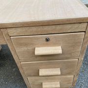 Bureau administratif extensible rénové en chêne du XIXème 130cm