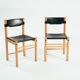 Chaises Ibisco en cuir et hêtre, Italie 1970, lot de 2