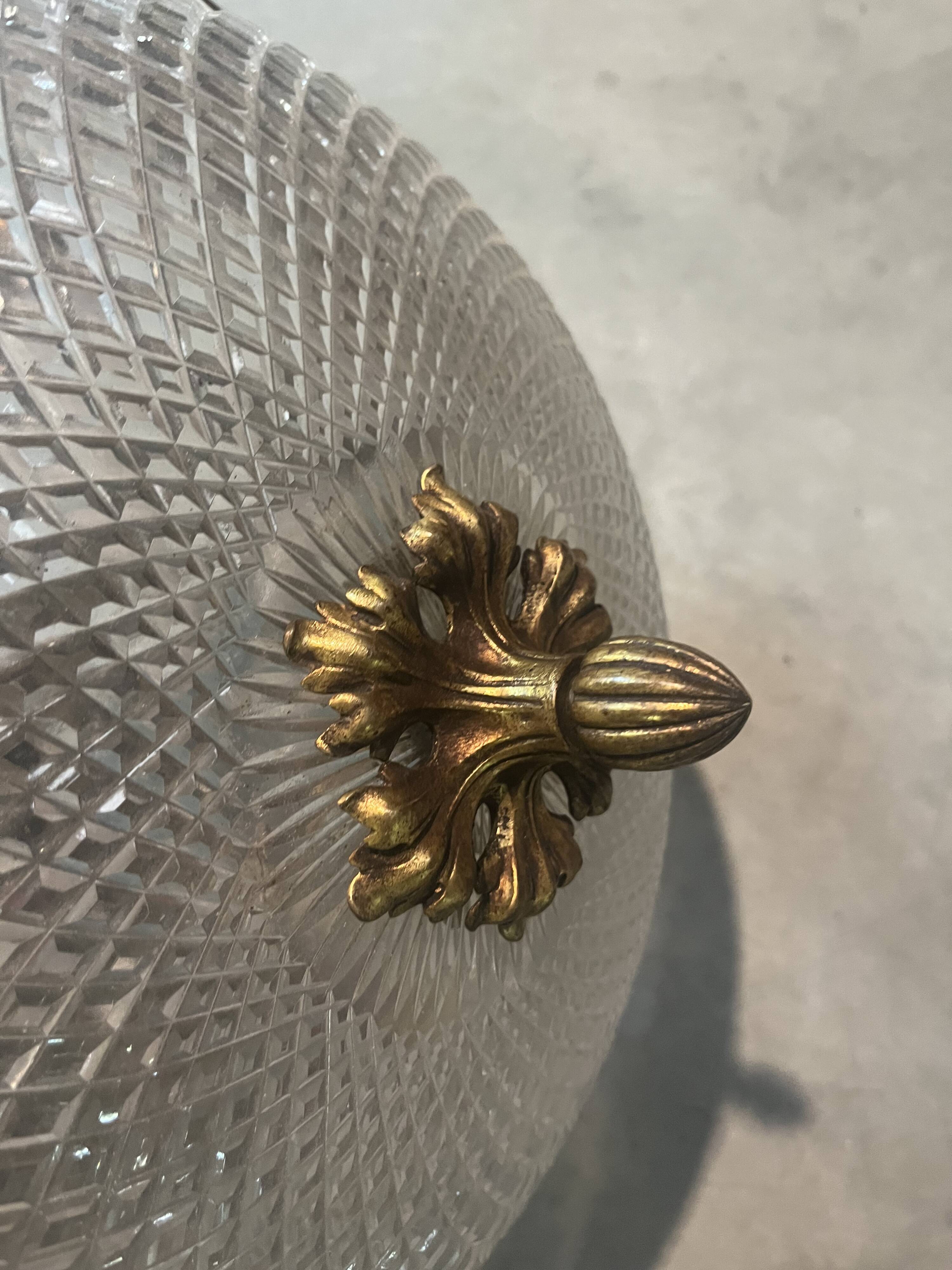 Large bronze ceiling light from the Art Nouveau period