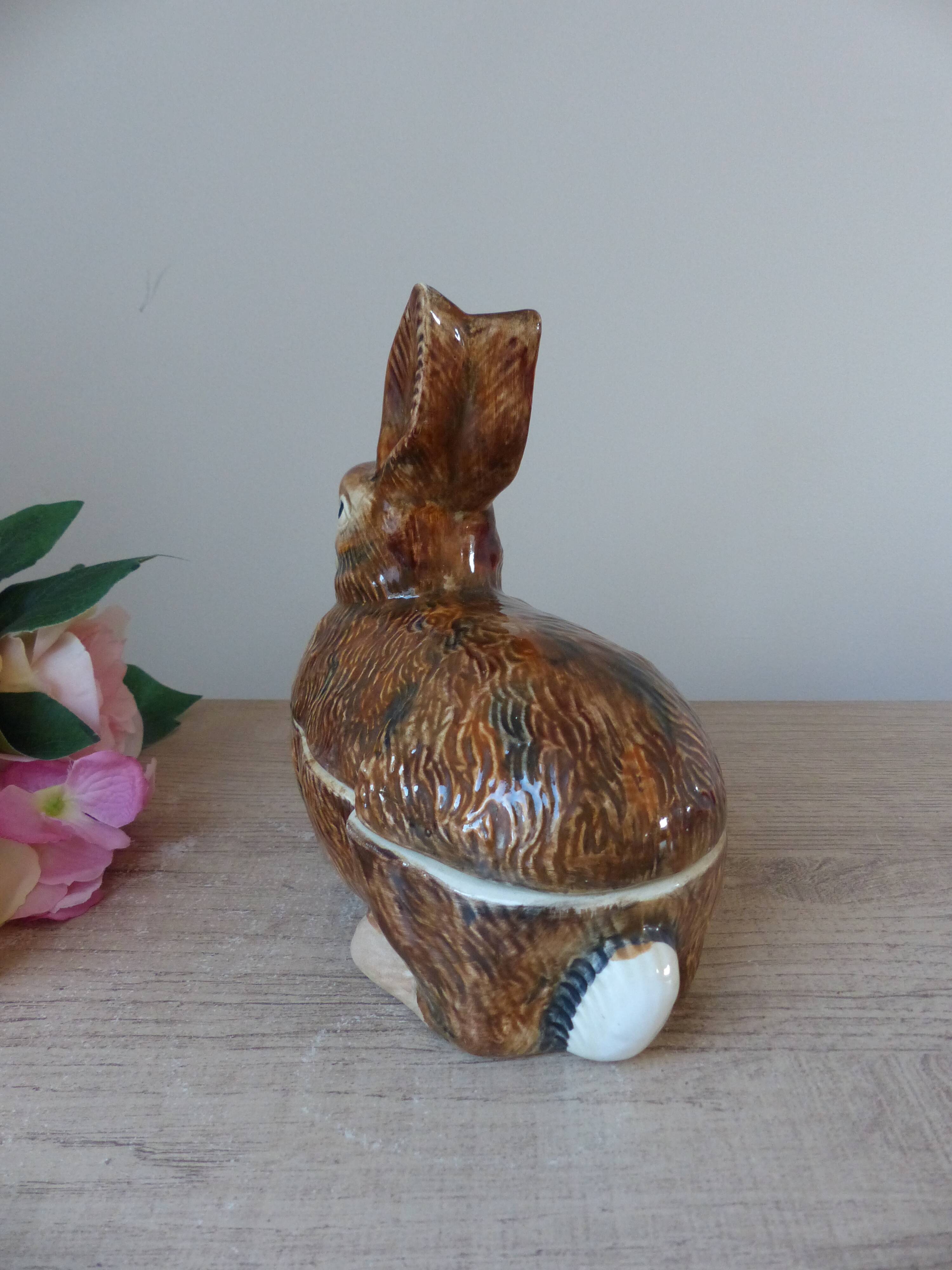 Old rabbit pie dish, ceramic terrine