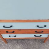 Secretary desk, drawers, vintage, refurbished, 60s