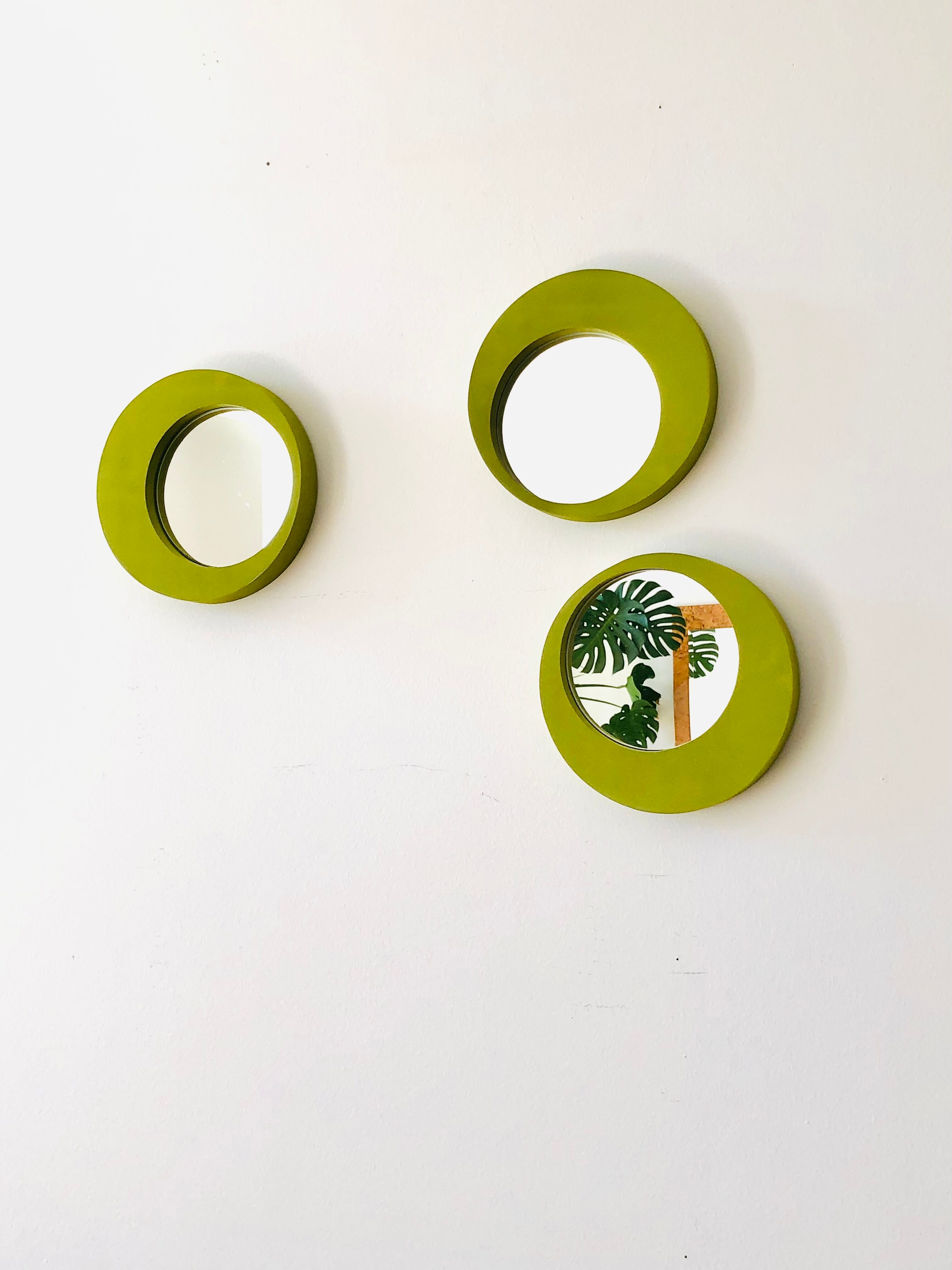 Trio of vintage Ikea wall mirrors
