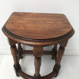 Tabouret de ferme demi lune vintage