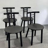 Vintage Italian Chairs, 1980s, Set of 4
