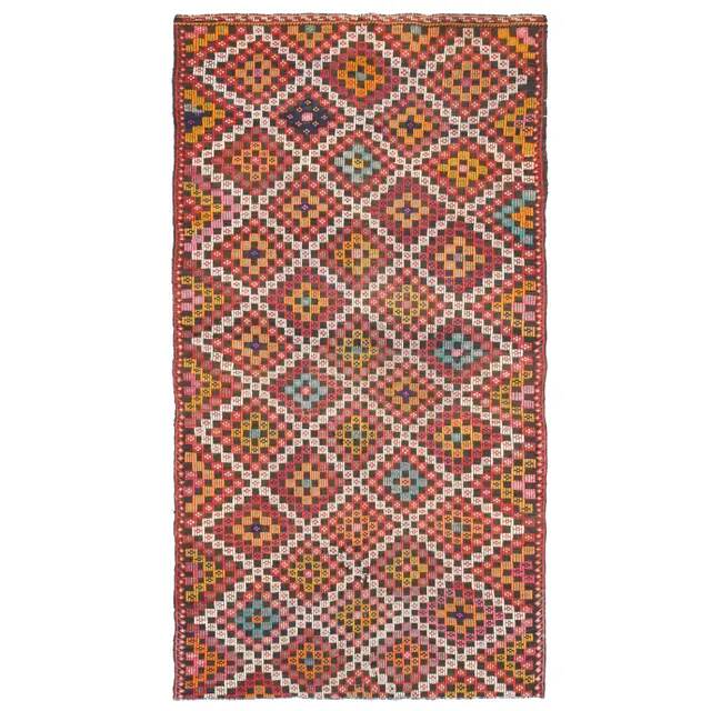 Vintage Turkish Oushak Handmade Wool Cotton Orange Area Rug 172x320