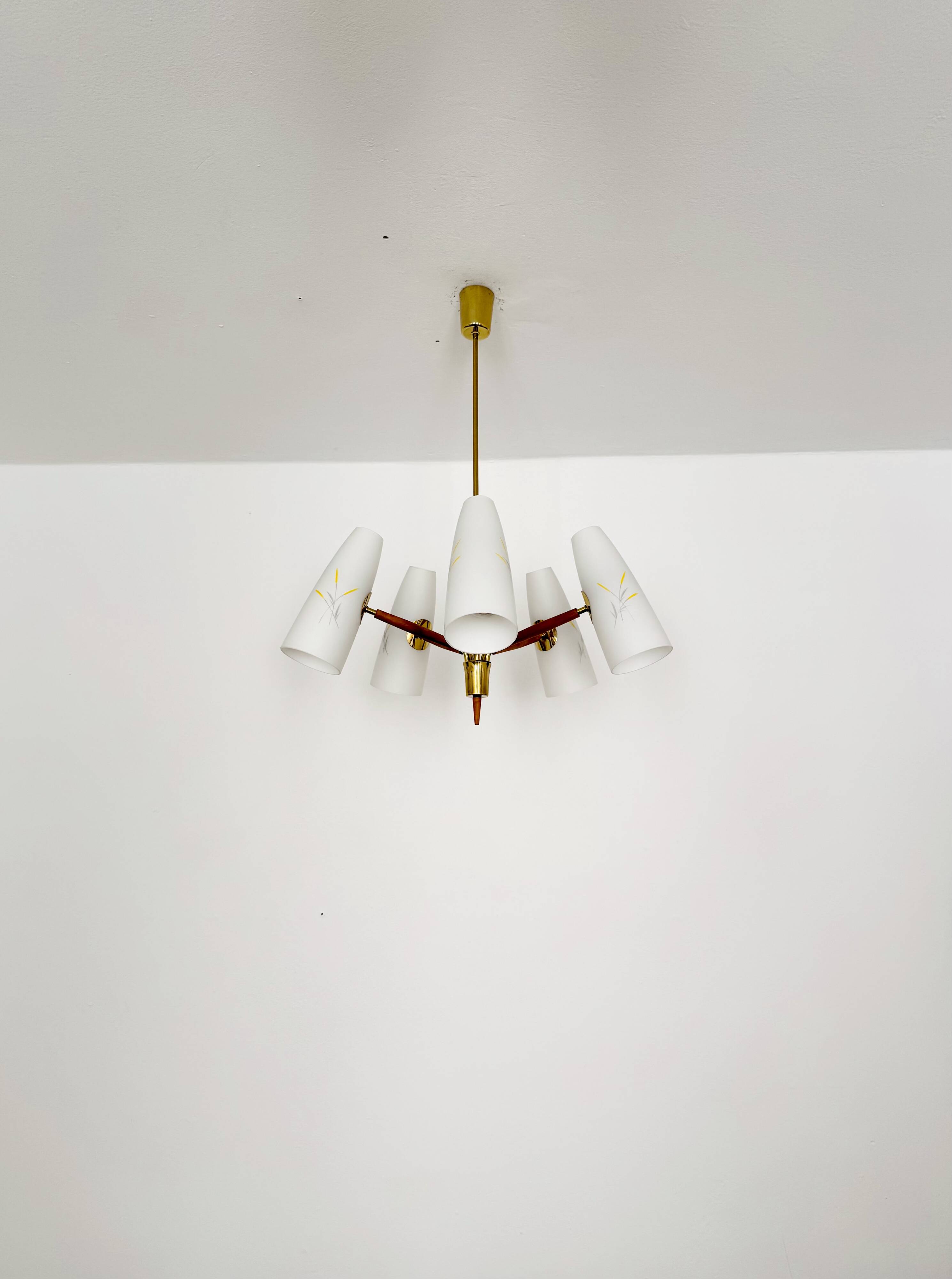 Austrian Brass Chandelier by Rupert Nikoll