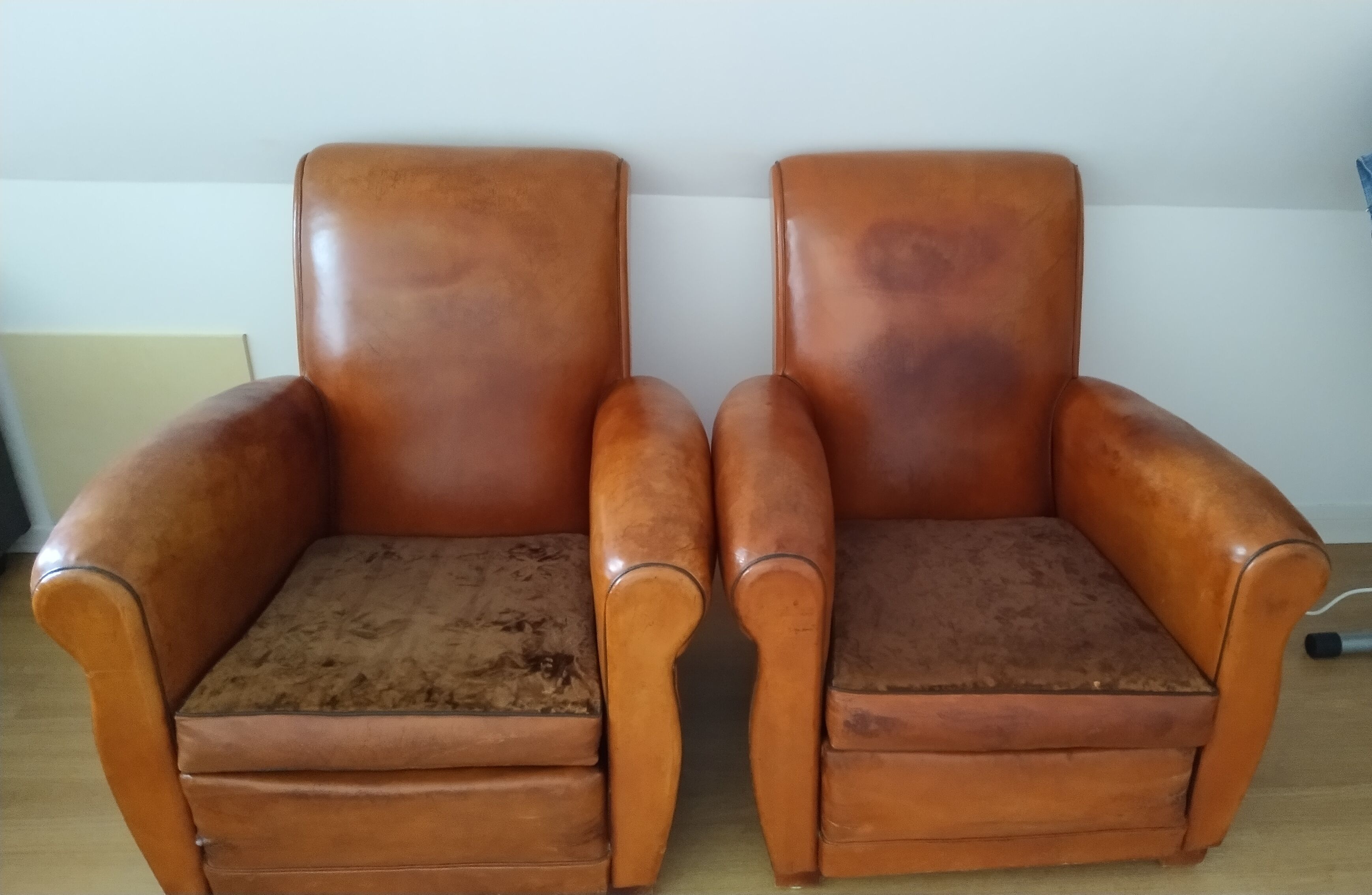 Pair of club chairs