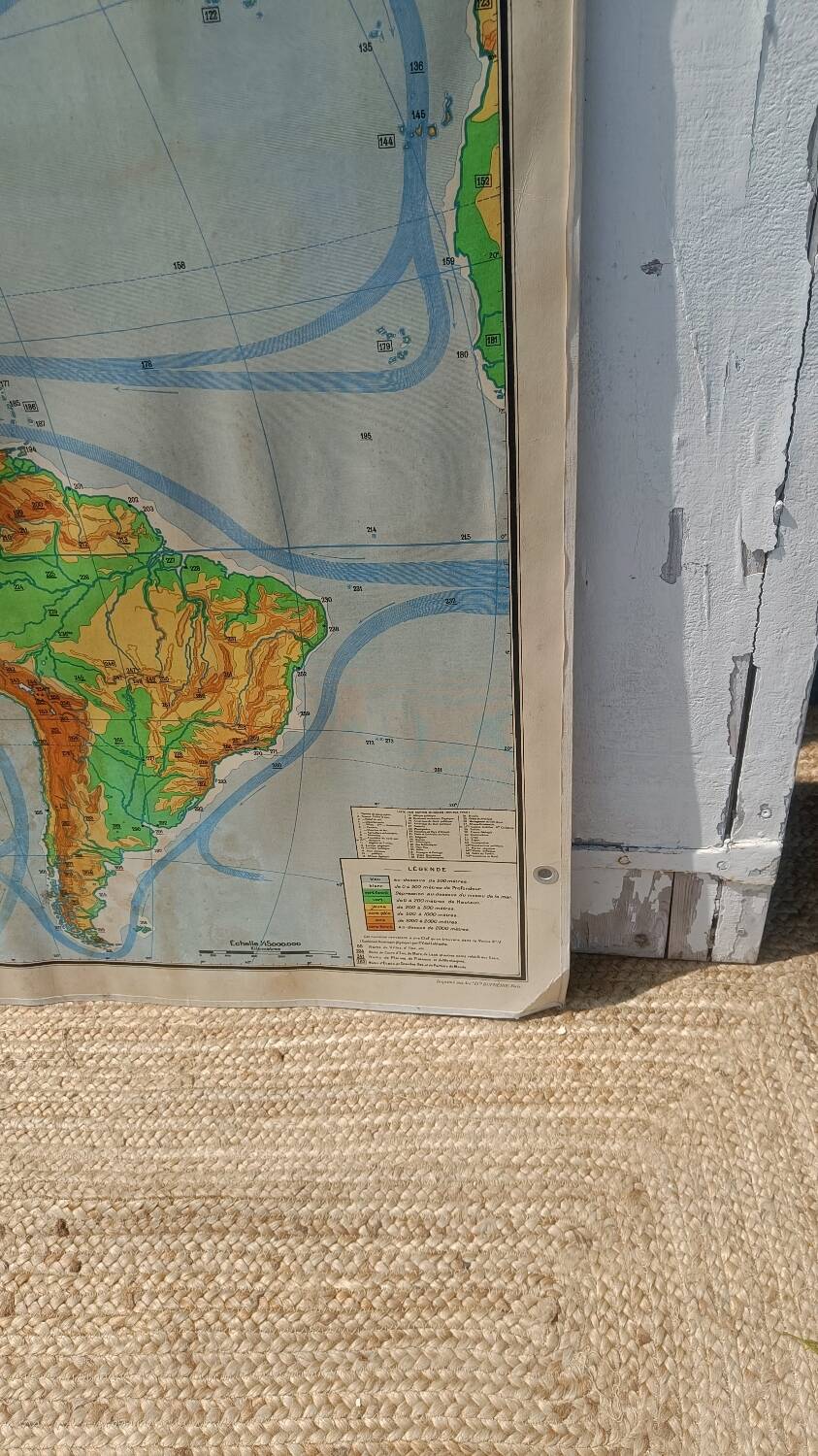 Map of the American continent Vidal-Lablache (1950s)