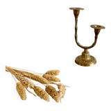 Double brass candlestick