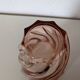 transparent glass vase in art deco style
