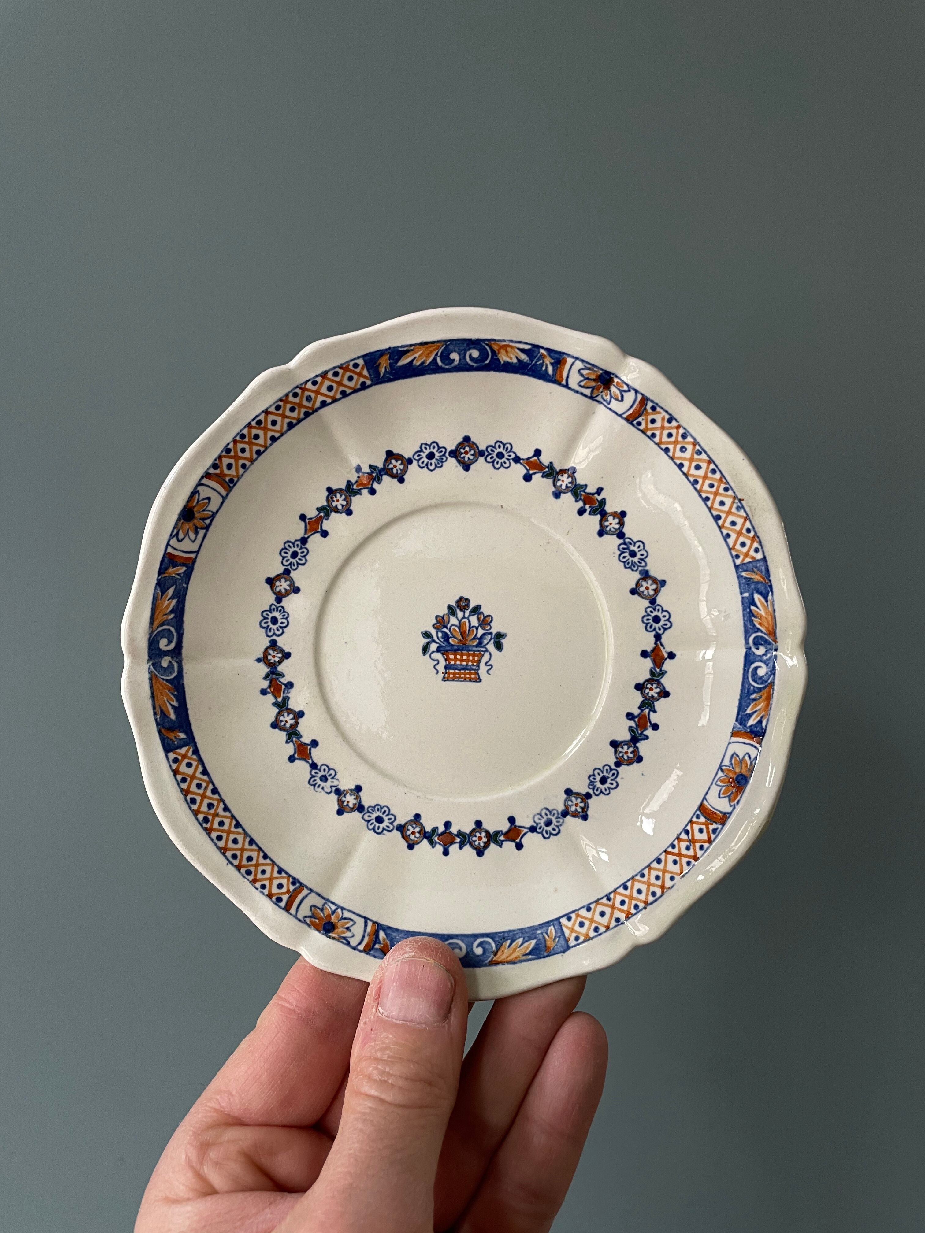 Coffee service Émile Bourgeois Grand Dépôt, décor Rouen XIXth