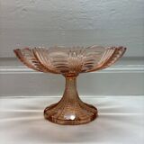 Compotier en verre rose