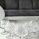 Lot 5 x Peill & Putzler Cognac Glasses. Mod. Granada. lead crystal