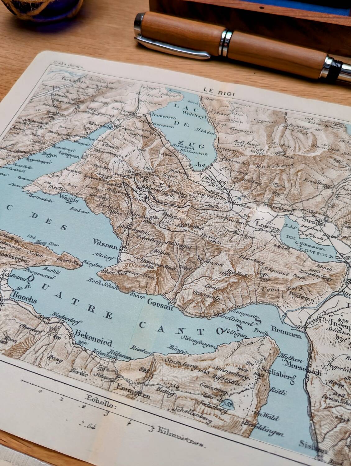 Printed in 1844, Le Rigi, Switzerland.