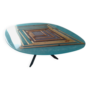 Table basse resine époxy