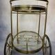 Dessert trolley rolling 1970 golden brass