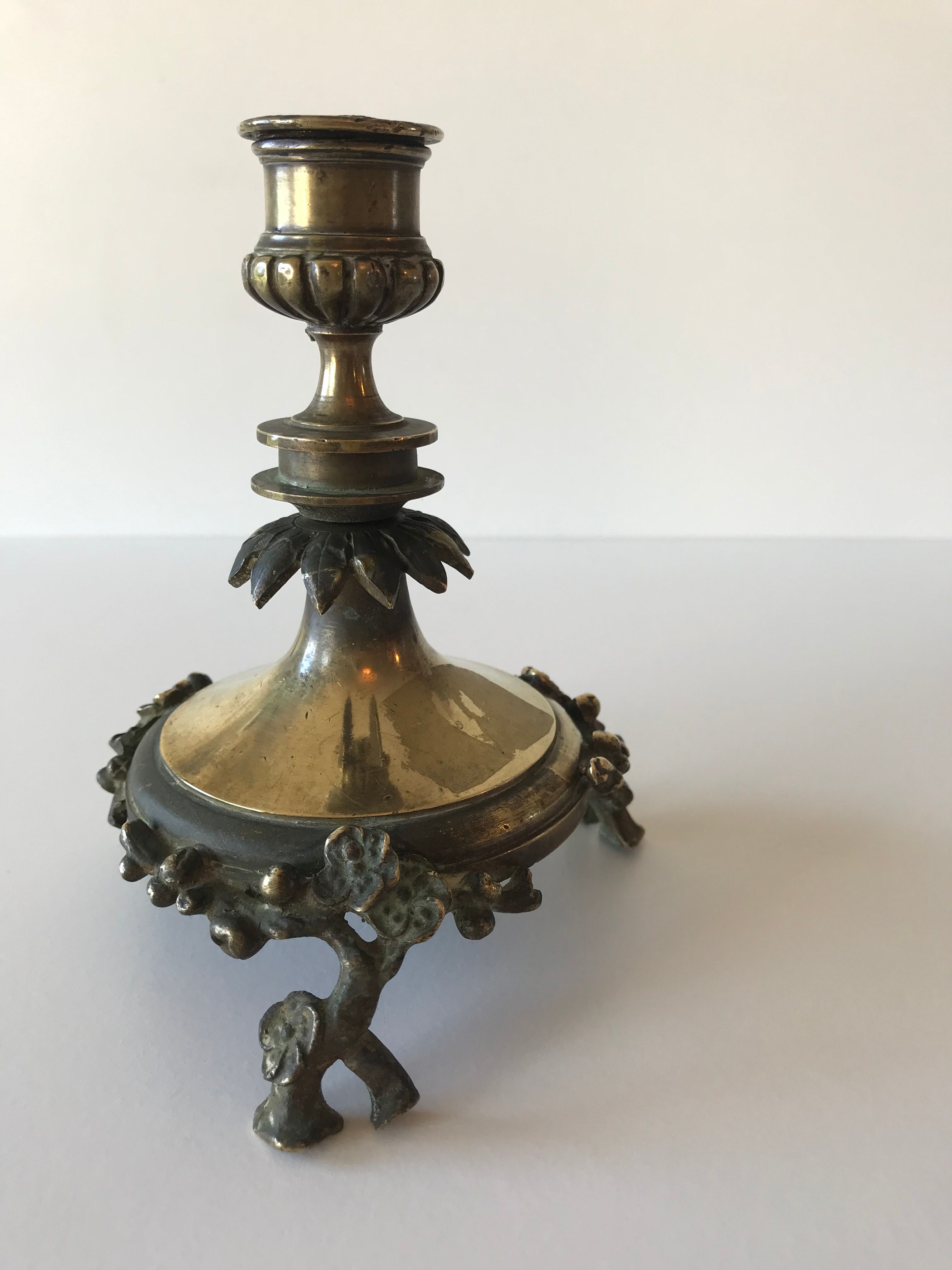 Old bronze candleholder
