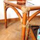 Rattan and smoked glass coffee table set