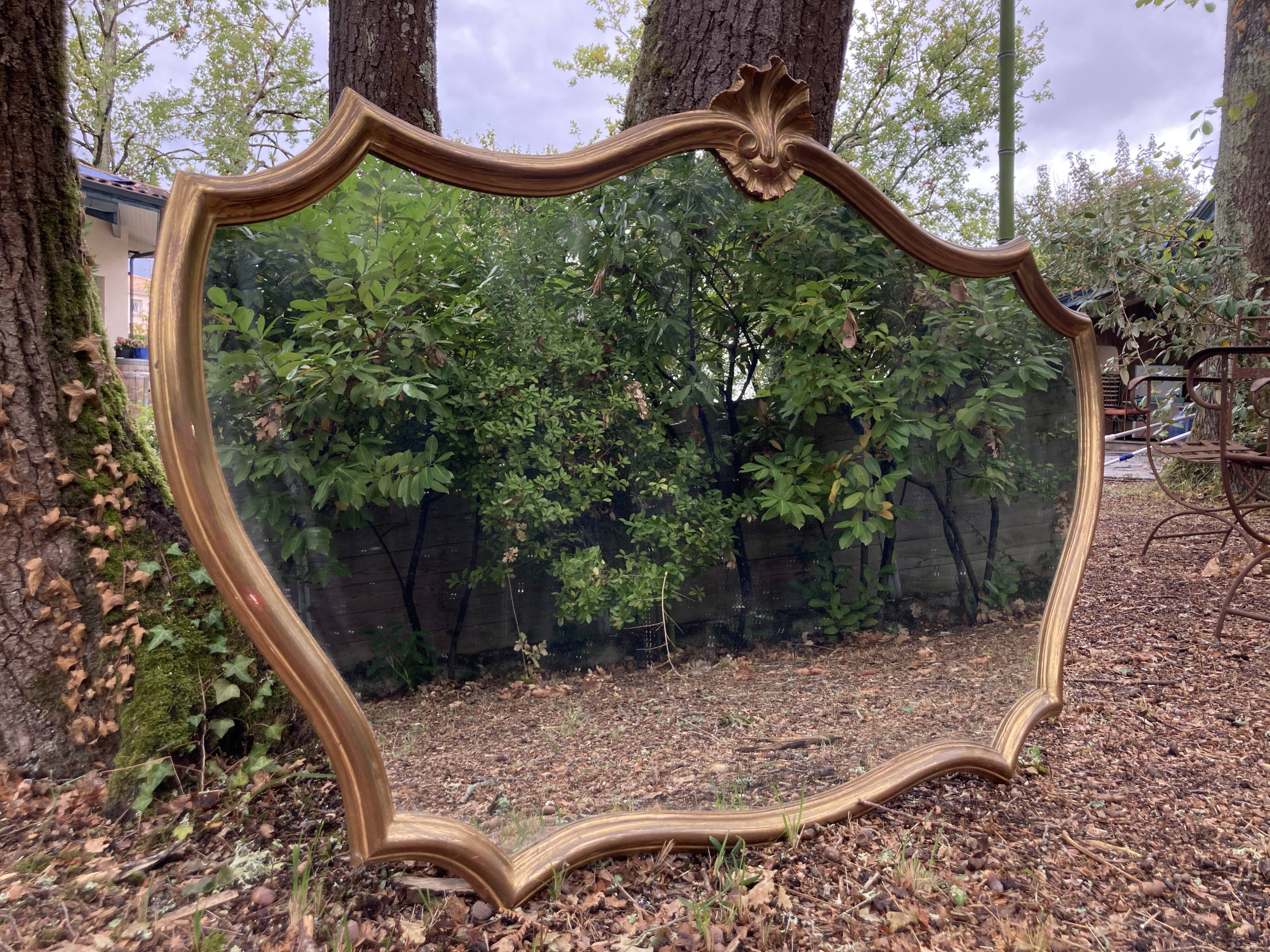 Mirror gilded baroque style