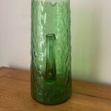 Carafe à orangeade vintage en verre vert