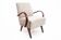 Art Deco beige boucle armchair, Czech Republic