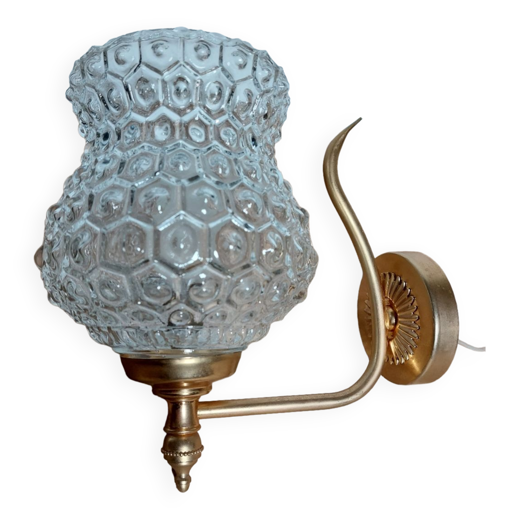 Wall sconces blown glass and brass