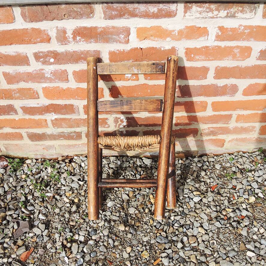 Old Straw Chair for Children