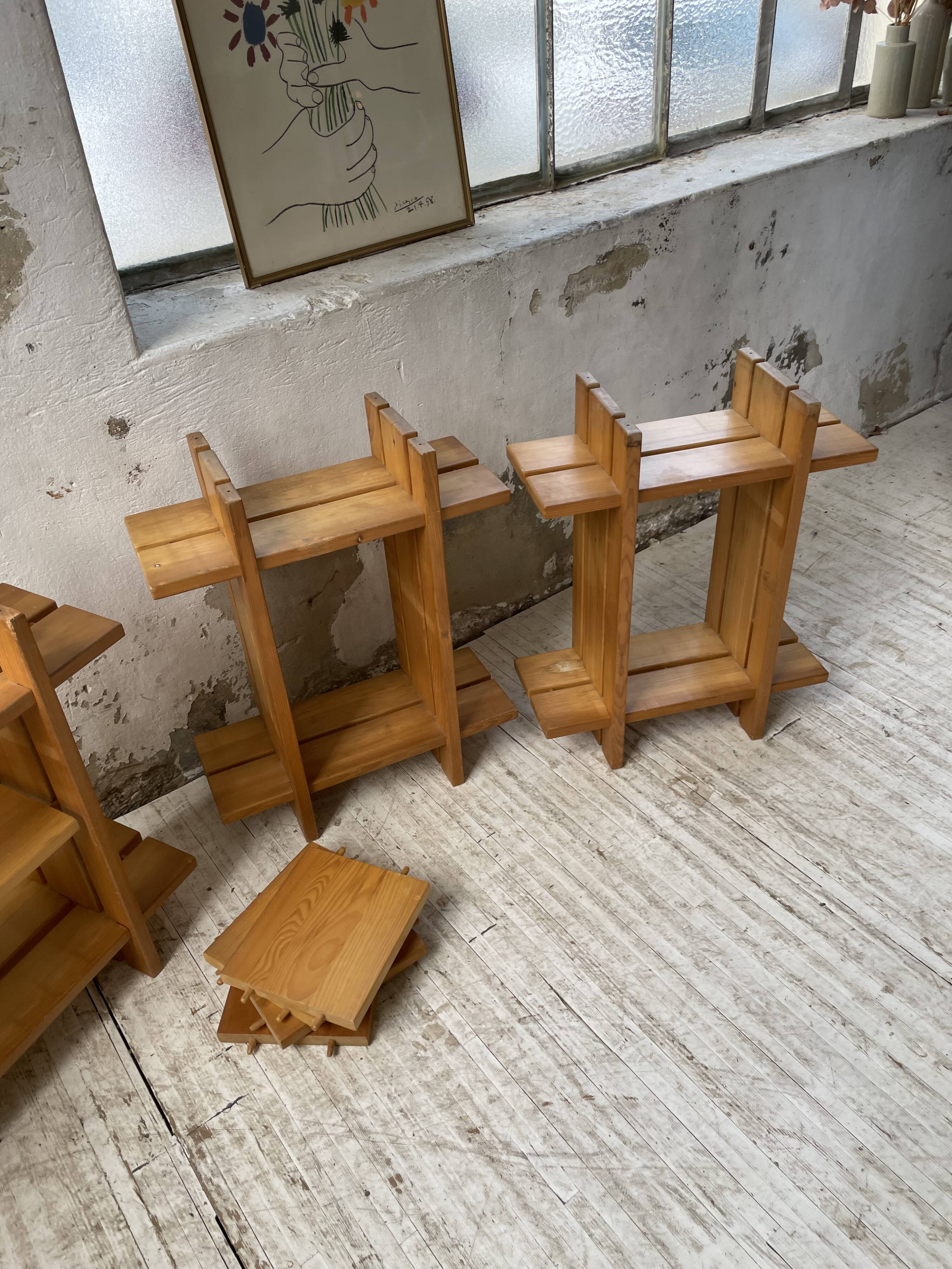 4 solid elm shelves Maison Regain