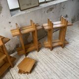 4 solid elm shelves Maison Regain