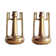 Pair of art nouveau copper and brass vases by Gustave Serrurier-Bovy