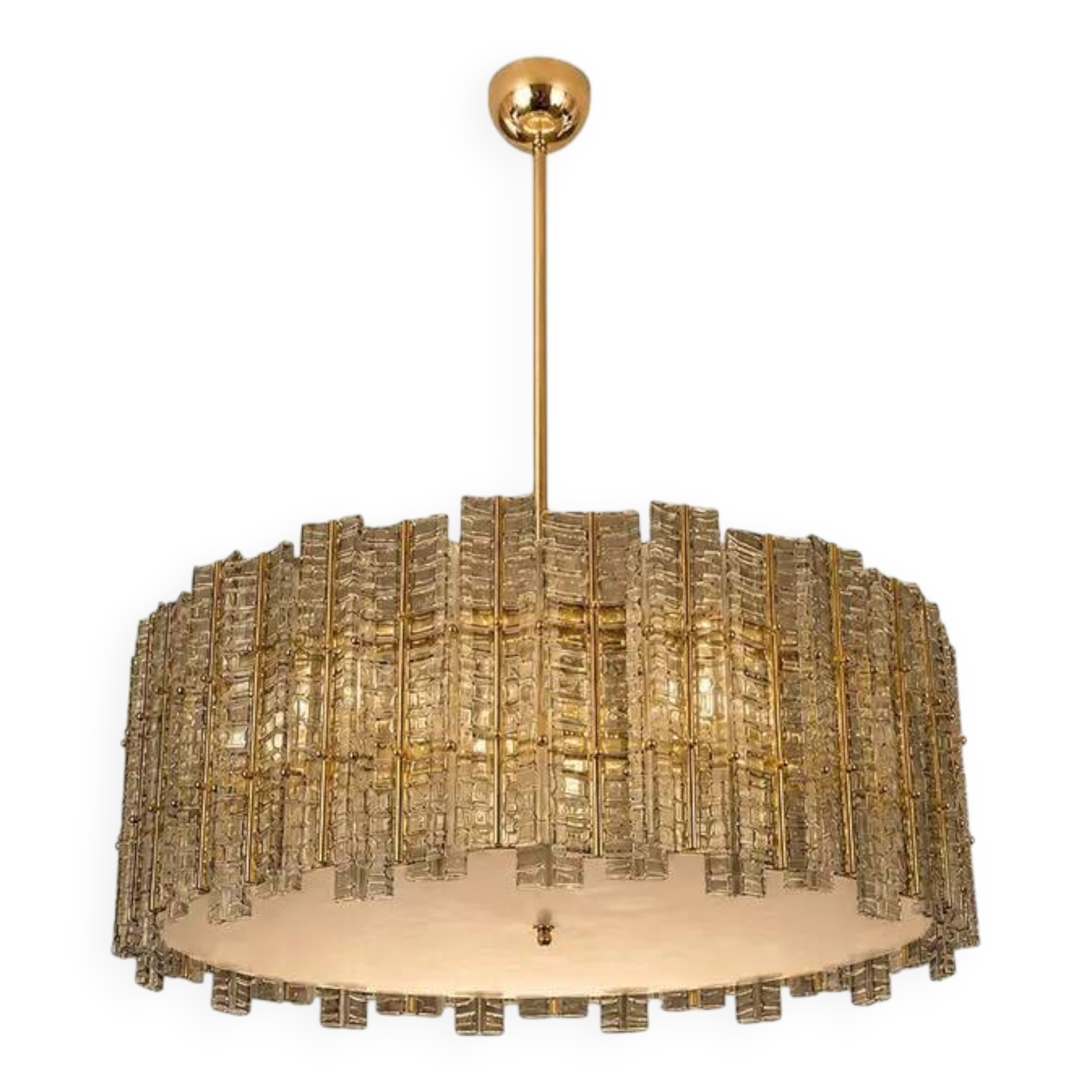 Contemporary- Modern Smoked-Fumè "Tropical" Chandelier Murano Glass by Simo