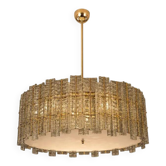 Chandelier contemporain moderne fumé "Tropical" en verre de Murano par Simo