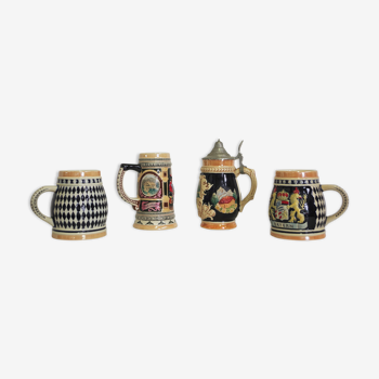 Tasses en porcelaine, Bavière, années 1980, ensemble de 4